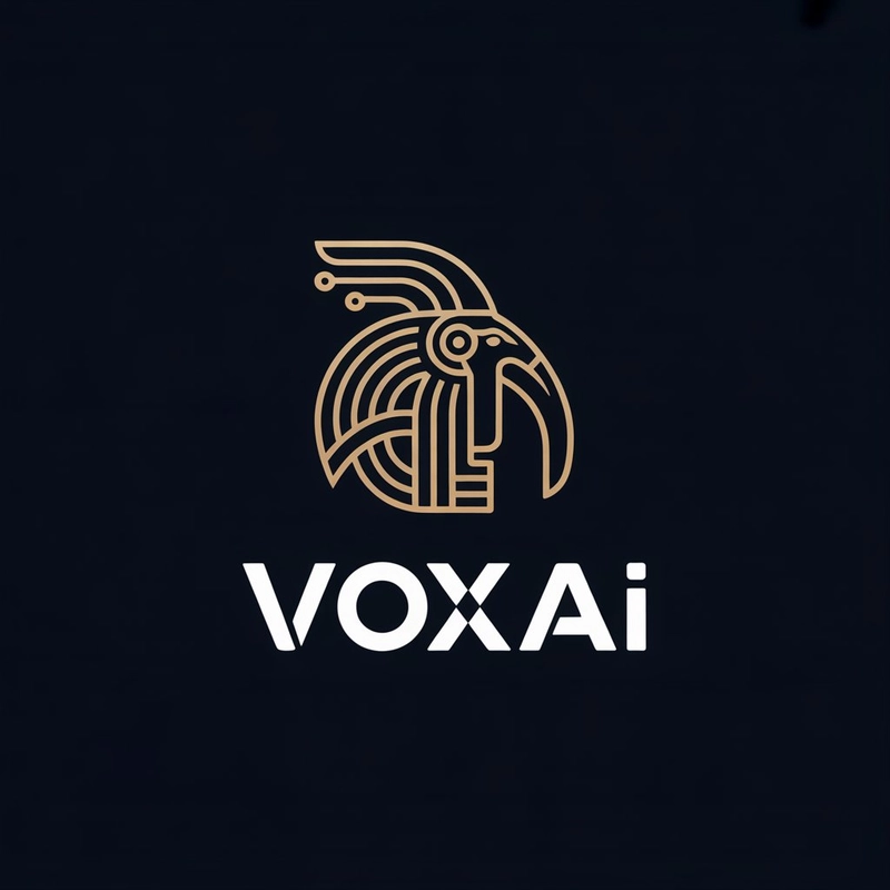 AI logo design: Create a modern minimalist logo for a tech startup called "Voxai".
The logo should subtly incorporat... - Generated with ideogram
