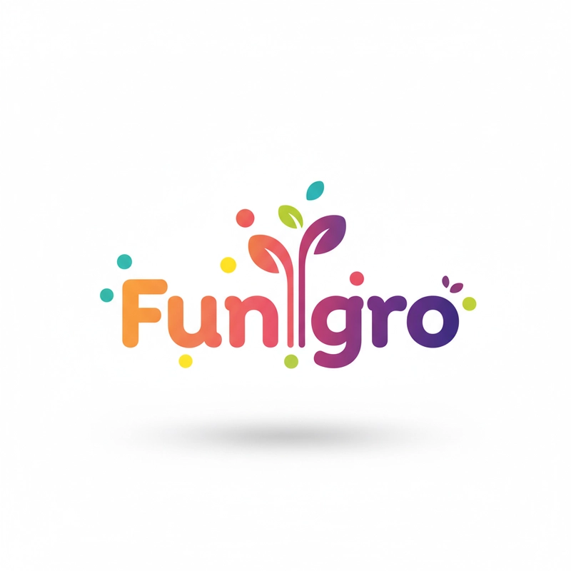 AI logo design: A modern logo design featuring the text "Funngro" in a playful, rounded sans-serif typeface with vib... - Generated with Gemini nano banana