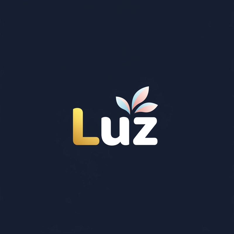 AI logo design: A modern logo design for "Luz" on a dark navy blue background. The text is stylized in a playful, ro... - Generated with Gemini nano banana