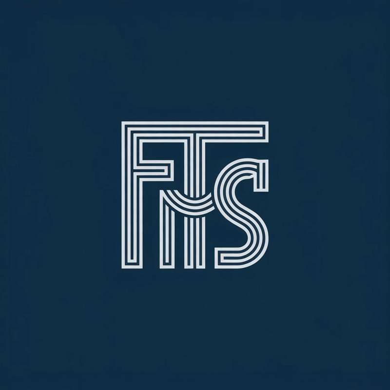 AI logo design: interlocking geometric emblem combining F I M S into one cohesive monogram, built on a strict grid,... - Generated with ideogram