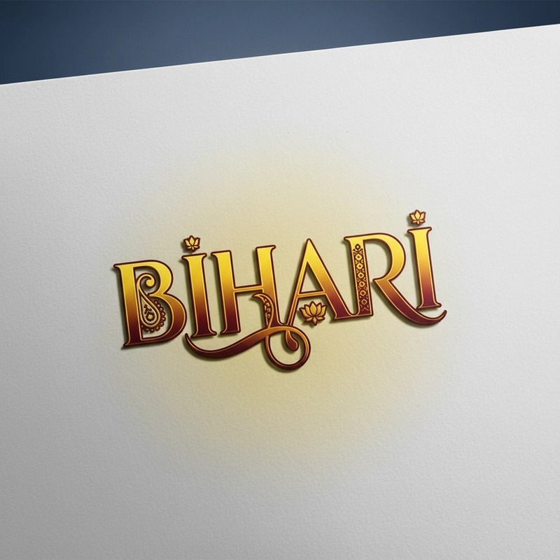 AI logo design: A modern logo design featuring elegant typography with the text "Bihari" in a sophisticated sans-ser... - Generated with Gemini nano banana