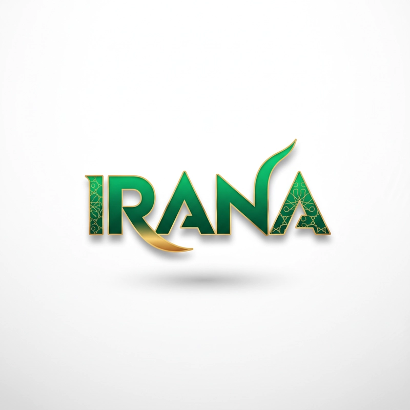 AI logo design: A sleek modern logo design featuring the text "IRANA" in bold, contemporary Persian-inspired typogra... - Generated with Gemini nano banana