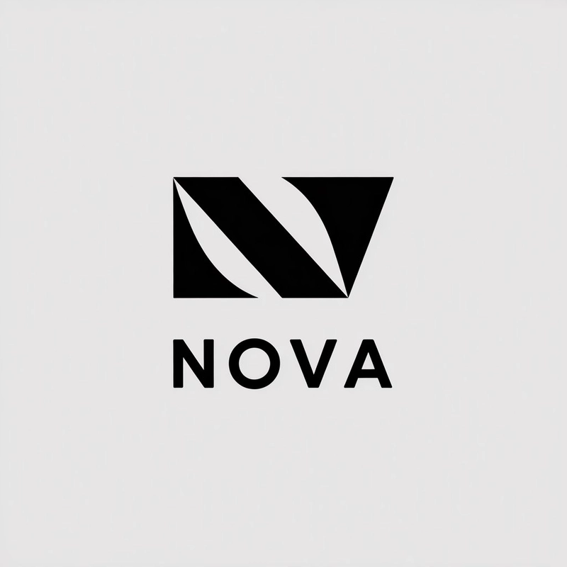 AI logo design: Create a premium, bold, and minimalist logo for a global sportswear and fashion brand named NOVA.
Th... - Generated with ideogram