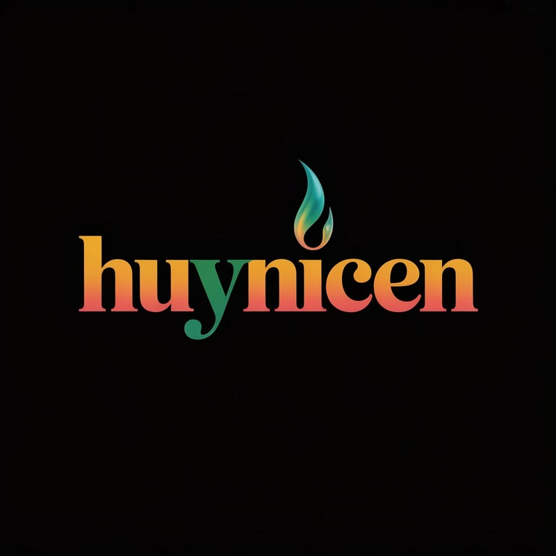 AI logo design: A sleek logo design showcasing the word "HUYNICEN" in a modern sans-serif typeface with clean geomet... - Generated with ideogram