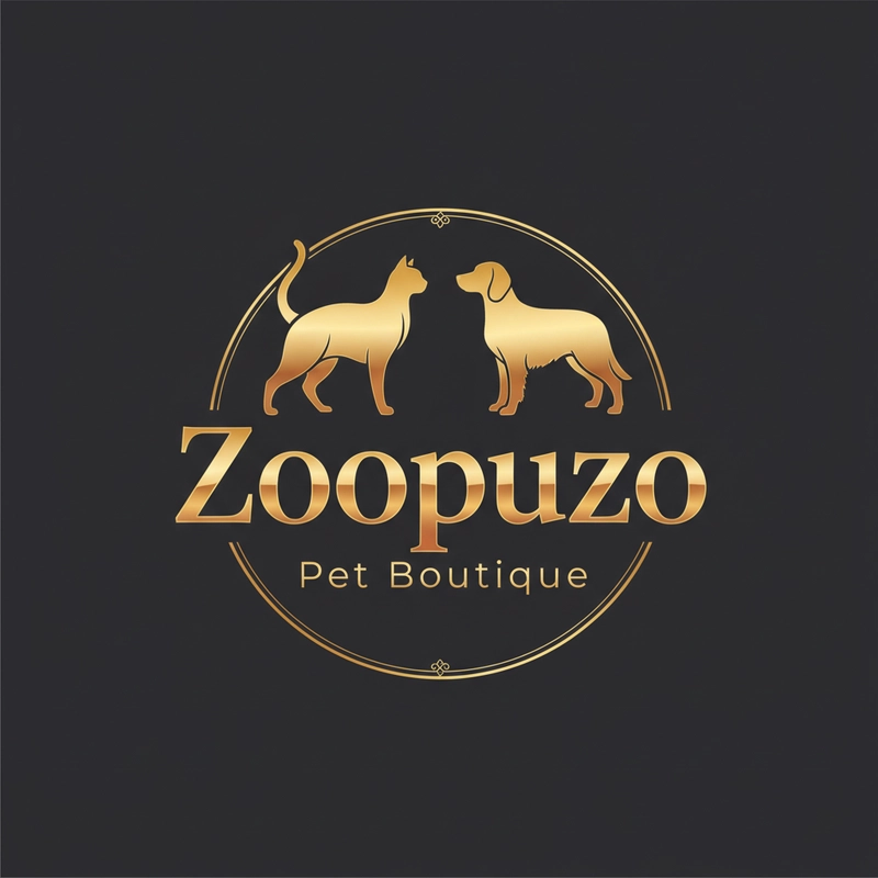 AI logo design: A luxurious logo design for the pet store "Zoopuzo" featuring elegant golden lettering in a sophisti... - Generated with Gemini nano banana