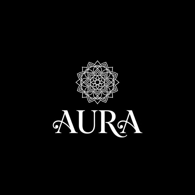 AI logo design: A sophisticated logo design featuring the word "AURA" in an elegant serif typeface with flowing arti... - Generated with Gemini nano banana