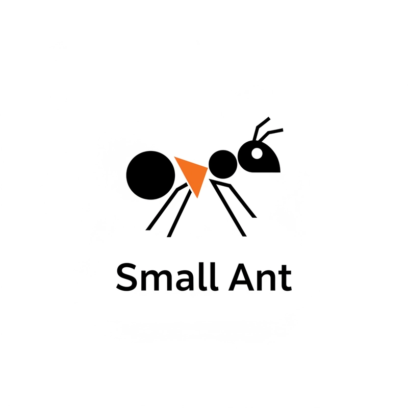AI logo design: A modern minimalist logo design featuring a geometric ant silhouette constructed from clean angular... - Generated with Gemini nano banana