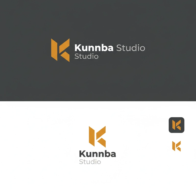 AI logo design: “Create a modern, minimal, and professional logo for a tech company called ‘Kunnba Studio.’ Focus on... - Generated with Gemini nano banana