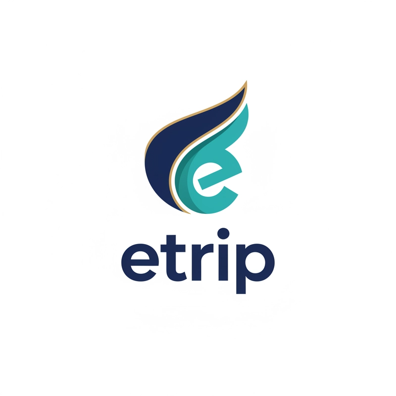 AI logo design: Create a modern, premium logo for a brand called etrip, a platform that supports both students and b... - Generated with Gemini nano banana