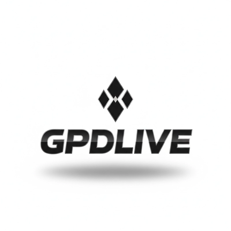 AI logo design: A sleek modern logo design featuring the brand name "GPDLIVE" in bold, contemporary sans-serif lette... - Generated with Gemini nano banana