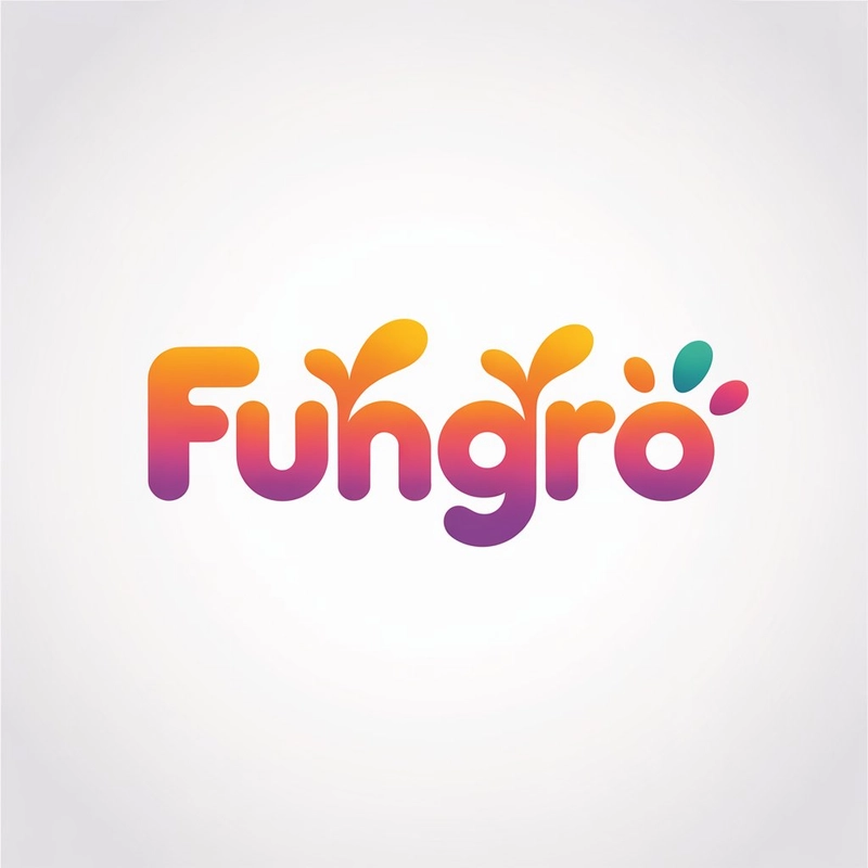 AI logo design: A modern logo design featuring the text "Funngro" in a playful, rounded sans-serif typeface with vib... - Generated with ideogram