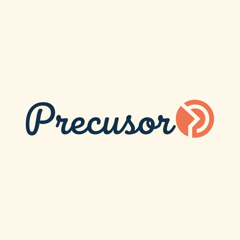 AI logo design: A modern logo design featuring the word "Precursor" written in a smooth, rounded monoline script typ... - Generated with Gemini nano banana