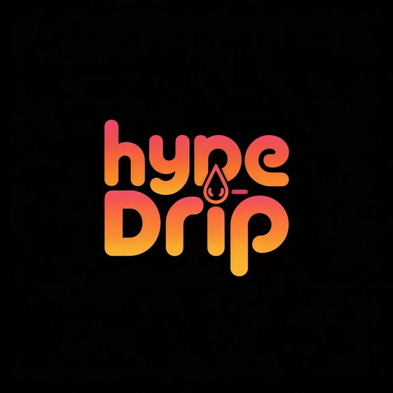 AI logo design: A vector illustration of a minimalist round logo for the YouTube channel "Hype Drip". The logo featu... - Generated with ideogram