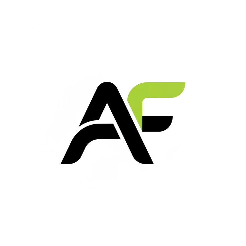 AI logo design: A modern monogram logo featuring the letters "A" and "F" in a clean, minimal vector design with shap... - Generated with Gemini nano banana