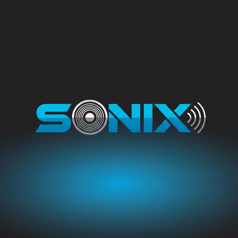 AI logo design: A sleek modern logo design featuring the brand name "SONIX" in bold, futuristic sans-serif typograph... - Generated with Gemini nano banana
