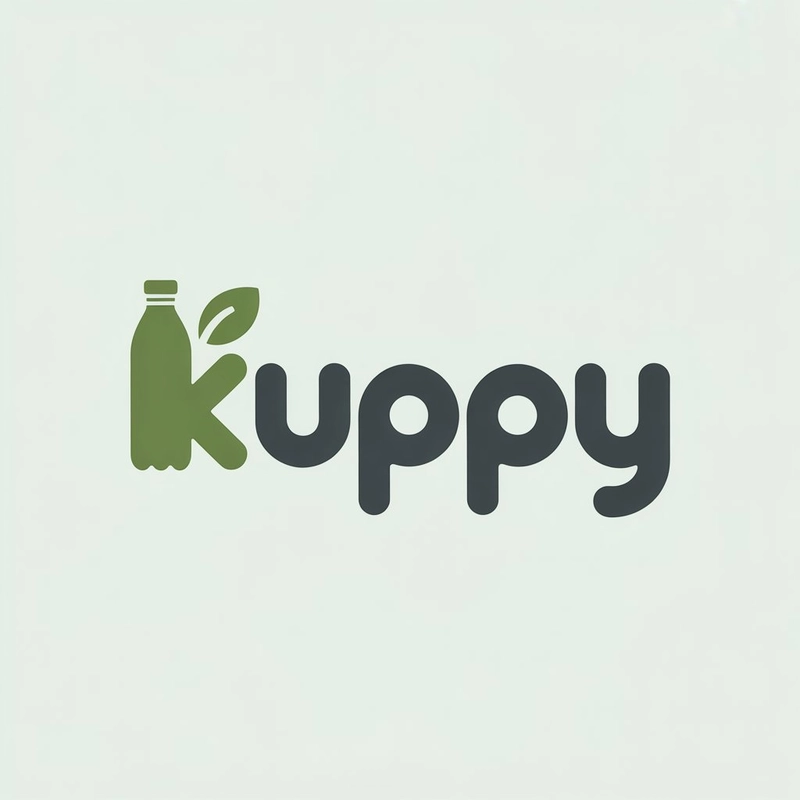 AI logo design: A clean, professional logo design featuring the word "KUPPY" in a modern eco-friendly branding style... - Generated with ideogram