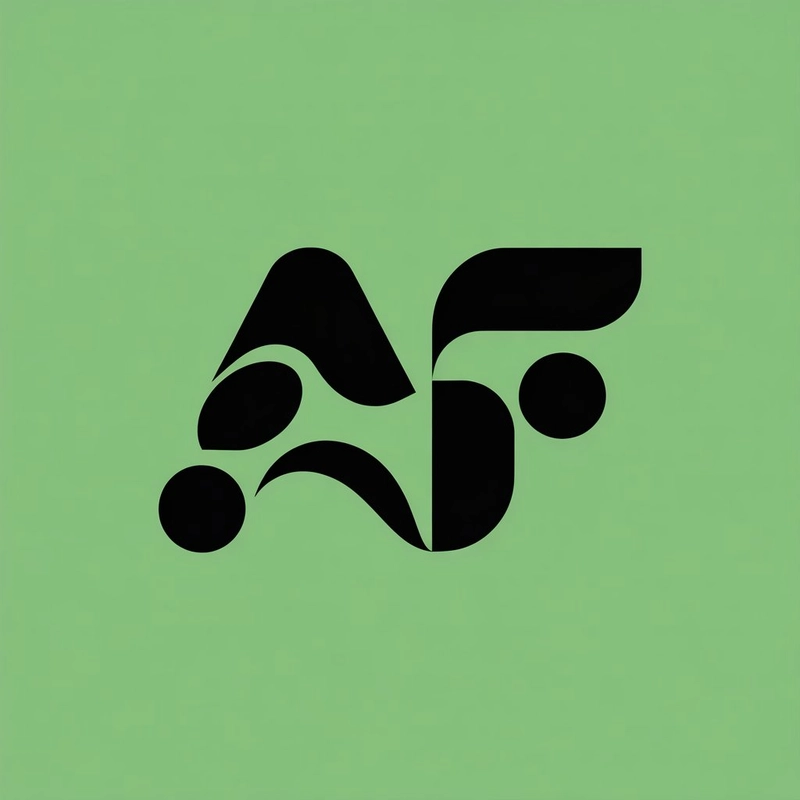 AI logo design: A modern monogram logo featuring the letters "A" and "F" in a clean, minimal vector design with shap... - Generated with ideogram