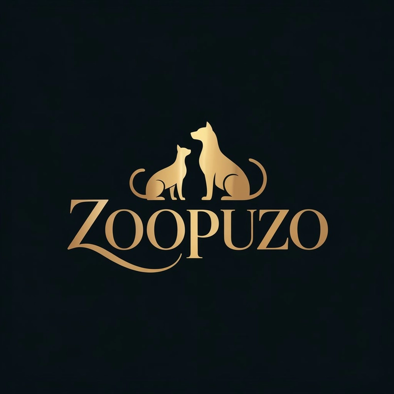 AI logo design: A luxurious logo design for the pet store "Zoopuzo" featuring elegant golden lettering in a sophisti... - Generated with ideogram