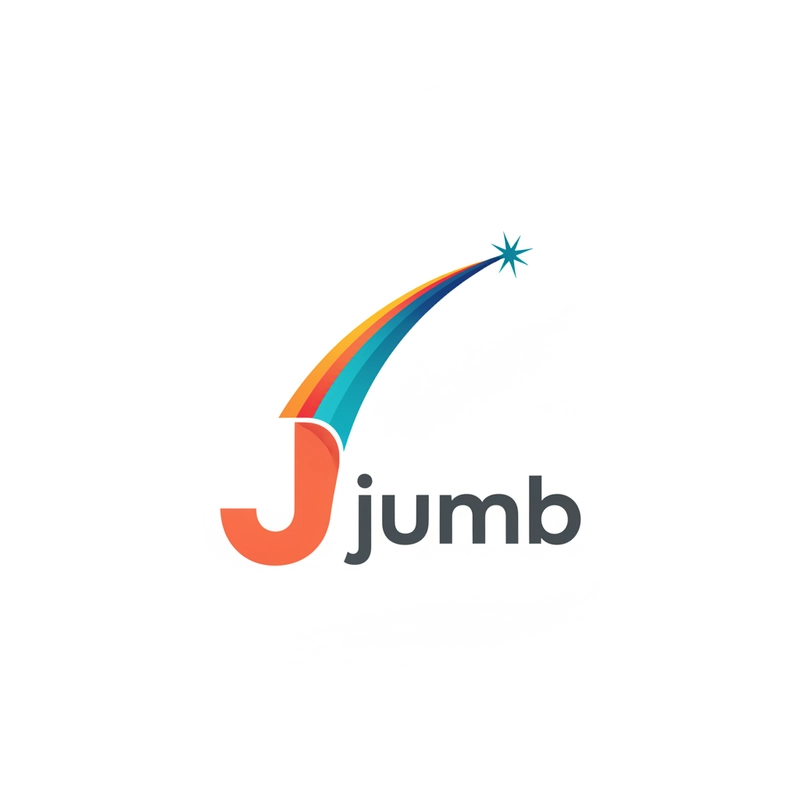 AI logo design: A modern logo design featuring a stylized letter "J" that transforms into a dynamic jumping arc with... - Generated with Gemini nano banana