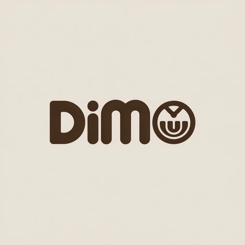 AI logo design: A modern minimalist logo design featuring the brand name "DIMO" in bold, clean sans-serif capital le... - Generated with ideogram