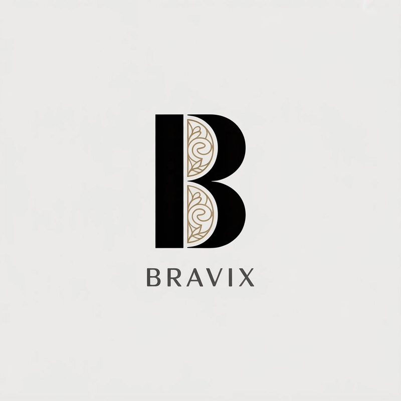 AI logo design: A minimalist logo design featuring a bold, stylized black letter "B" rendered in a sleek, geometric... - Generated with ideogram