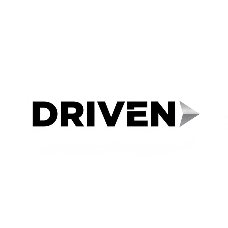 AI logo design: A sleek vector logo design featuring the word "DRIVEN" in bold, geometric uppercase letters with pre... - Generated with Gemini nano banana