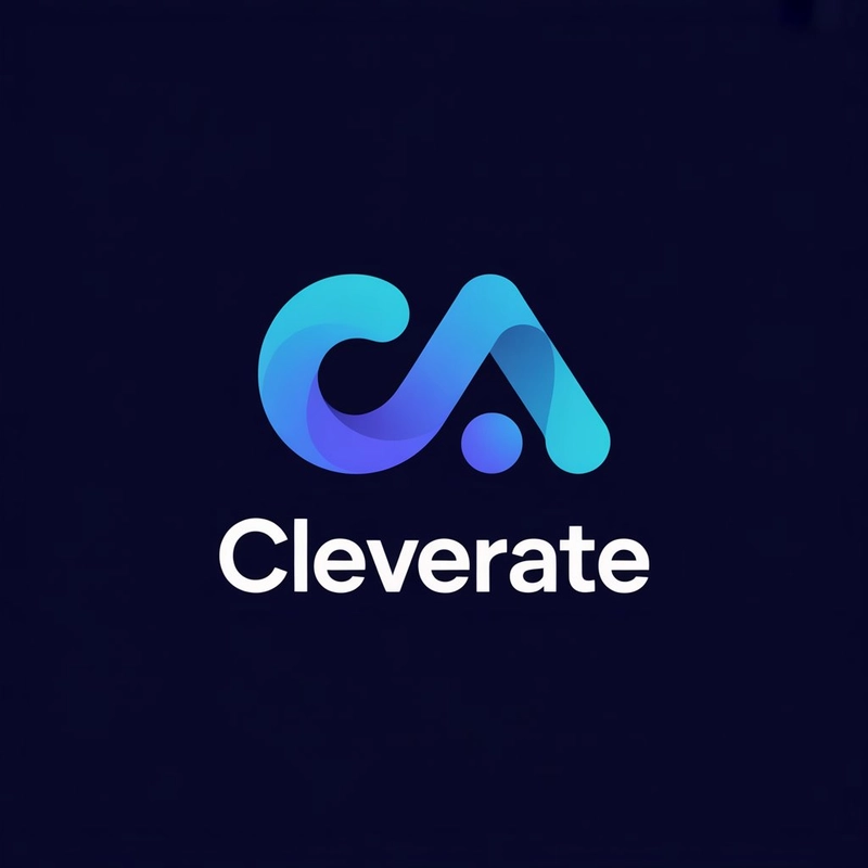 AI logo design: Generate a logo for Cleverate with two interlocking shapes (C and A), symbolizing collaboration + ev... - Generated with ideogram