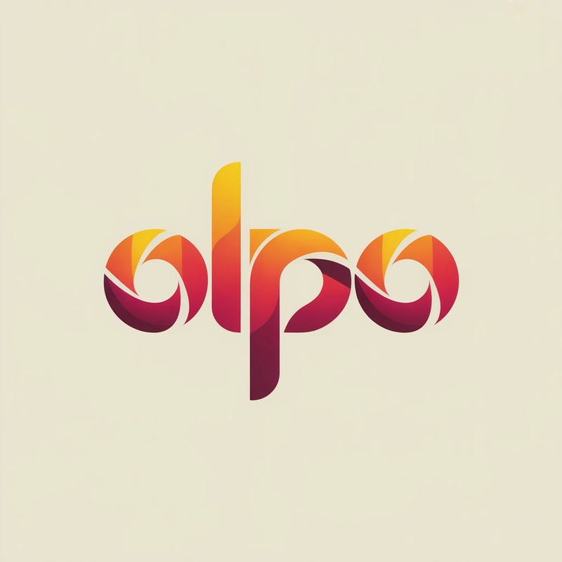 AI logo design: A modern logo design featuring the intertwined letters "Olpo" presented in a sleek, minimalist style... - Generated with ideogram