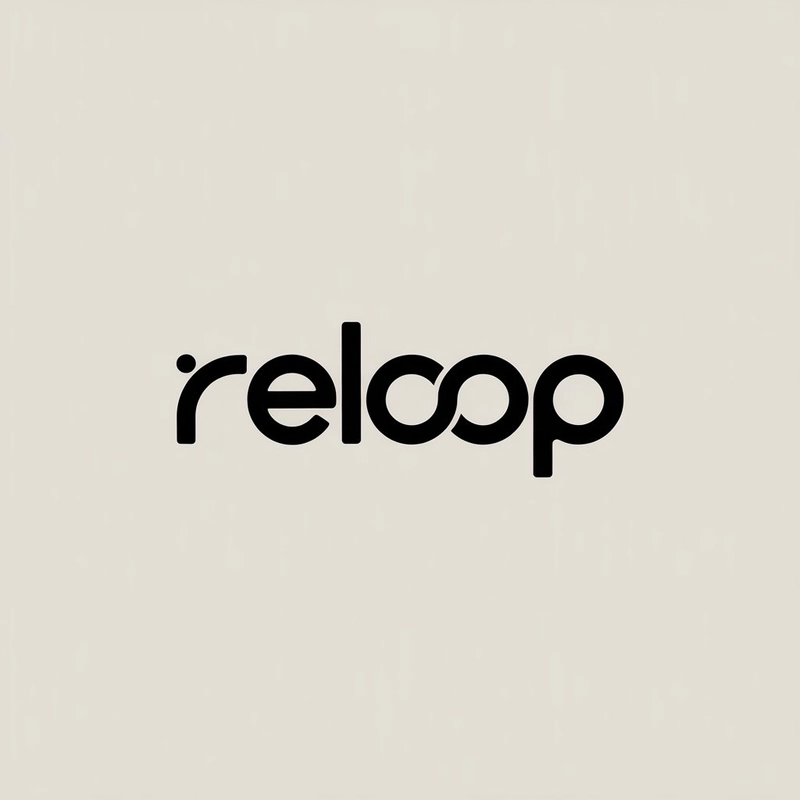 AI logo design: Create a modern, minimalist logo for a circular-economy furniture company named “Reloop.” The compan... - Generated with ideogram