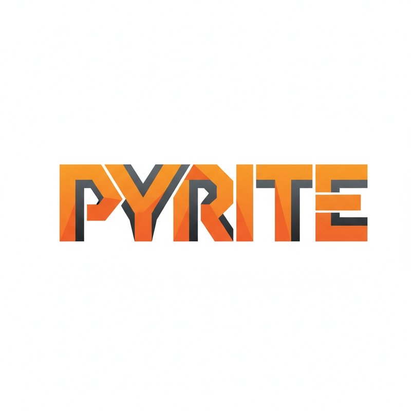 AI logo design: A bold vector graphic logo featuring the interlocked letters "PYRITE" with emphasis on geometric 'P'... - Generated with Gemini nano banana