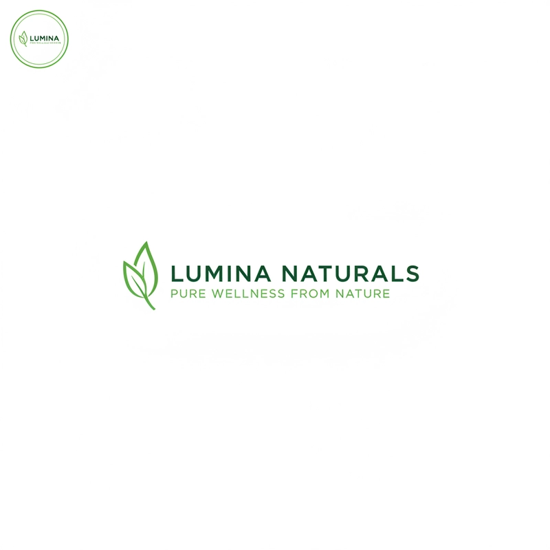 AI logo design: A clean, minimal logo design for a natural skincare company featuring a stylized leaf element integr... - Generated with Gemini nano banana