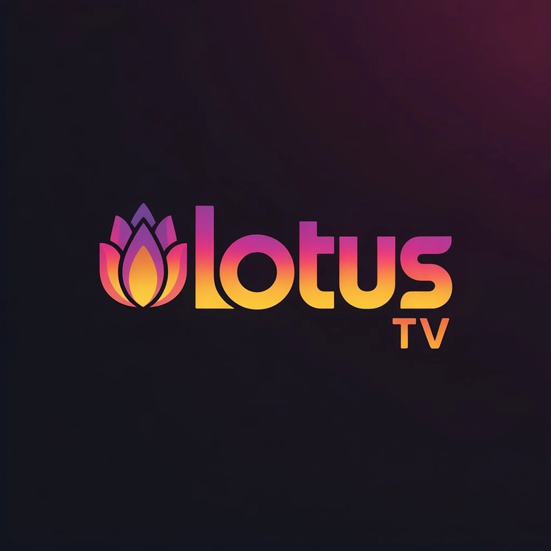 AI logo design: A modern television channel logo design featuring the text "LOTUS TV" in bold, contemporary sans-ser... - Generated with ideogram