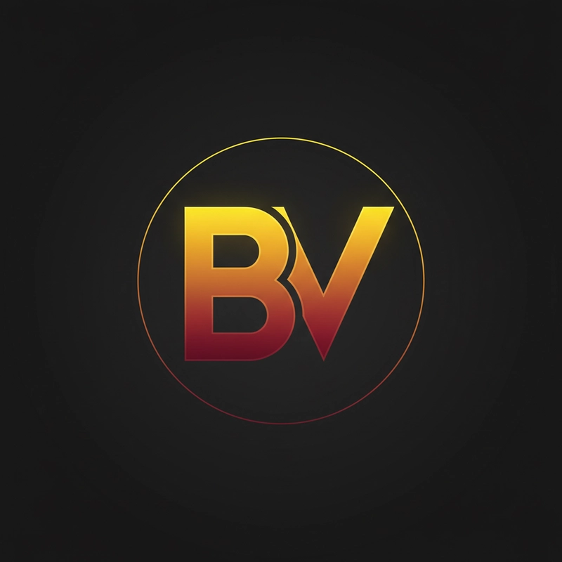 AI logo design: A modern logo design featuring the intertwined letters "BV" in a sleek, minimalist style with precis... - Generated with Gemini nano banana