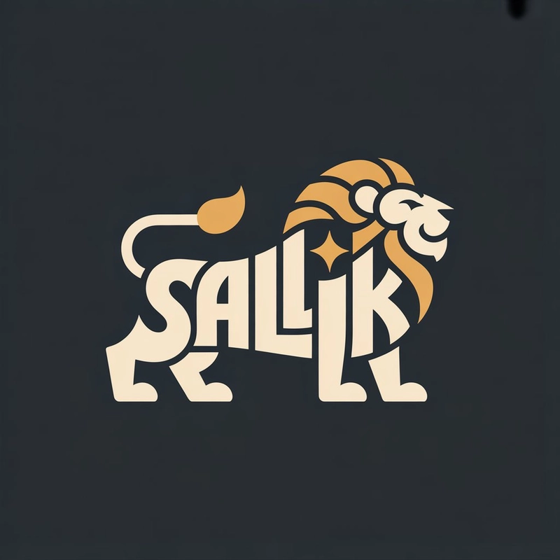 AI logo design: A modern logo illustration featuring the word "Salim_aljbr45 
" cleverly integrated into a stylized... - Generated with ideogram