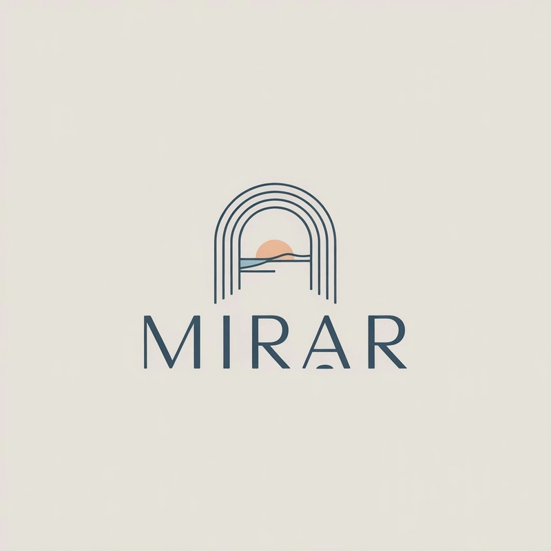 AI logo design: Design a sleek, modern logo for a contemporary real estate development named “Mirar”, inspired by vi... - Generated with ideogram