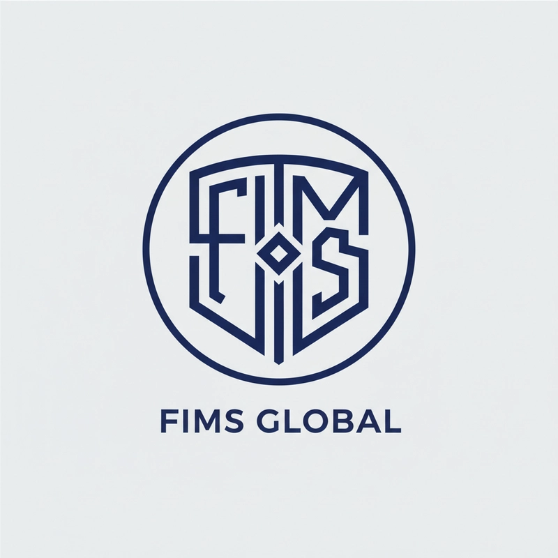 AI logo design: interlocking geometric emblem combining F I M S into one cohesive monogram, built on a strict grid,... - Generated with Gemini nano banana